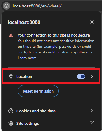 Here & Now toggle enabled.