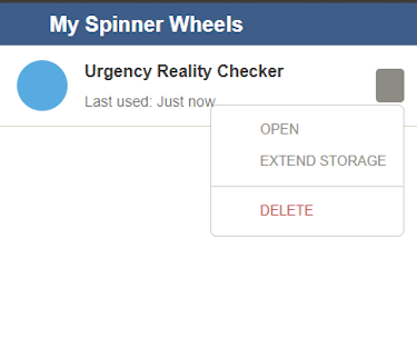 Search field filtering wheel list.